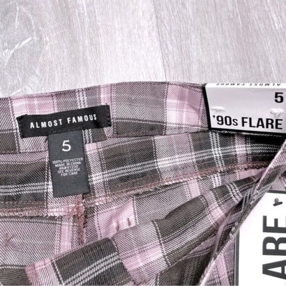 Plaid 90’s Flare Pants S - Picture 2 of 3